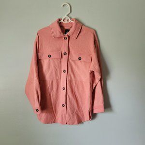 Wild Fable Pink Shirt Jacket Women's XXS Collared Button Closure and Pockets NWT